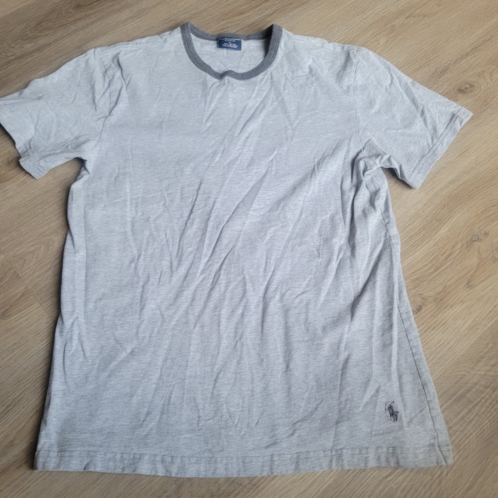 Polo Ralph Lauren Mens Sleep Shirt XL Grey Cotton Heathered Loungewear Tee